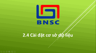2.4 Cài đặt cơ sở dữ liệu