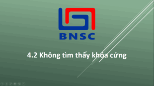 4.2 Không tìm thấy khóa cứng