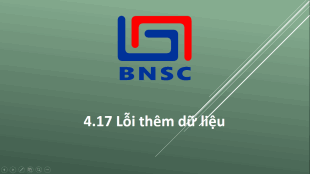 4.17 Lỗi thêm dữ liệu