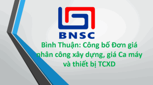 Bình Thuận: Công bố Đơn giá nhân công, giá ca máy năm 2021