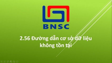 2.66 Đường dẫn cơ sở dữ liệu không tồn tại
