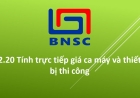 2.20 Tính trực tiếp giá ca máy và thiết bị thi công
