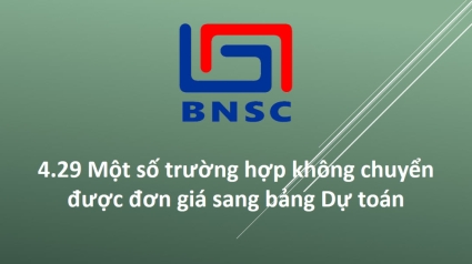 4.29 Một số trường hợp không chuyển được đơn giá sang bảng Dự toán