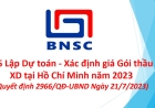 5.5 Lập Dự toán theo phương pháp trực tiếp, giá Gói thầu XD tại Hồ Chí Minh năm 2023